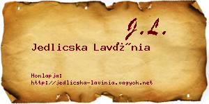 Jedlicska Lavínia névjegykártya